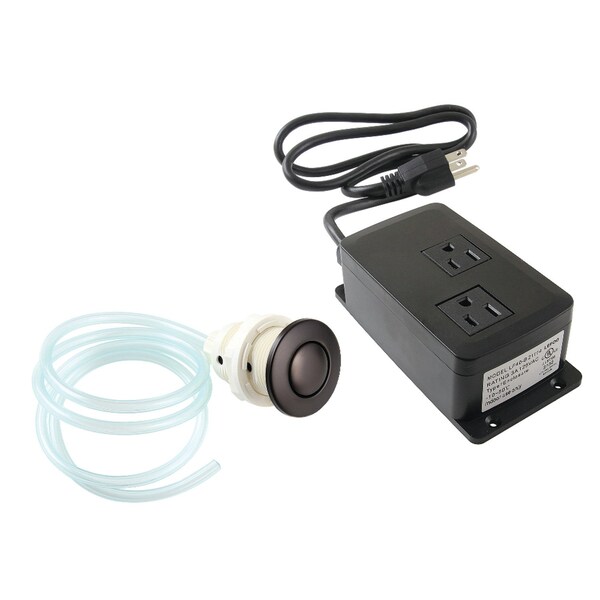 Dual Outlet Garbage Disposal Air Switch Kit, Oil Rubbed Bronze